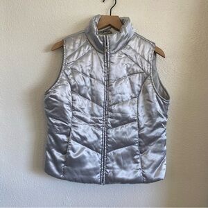 Silver Satin Vest